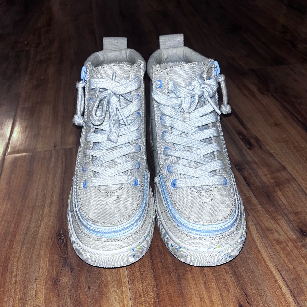 Billy’s blue splatter Kids Sneakers
